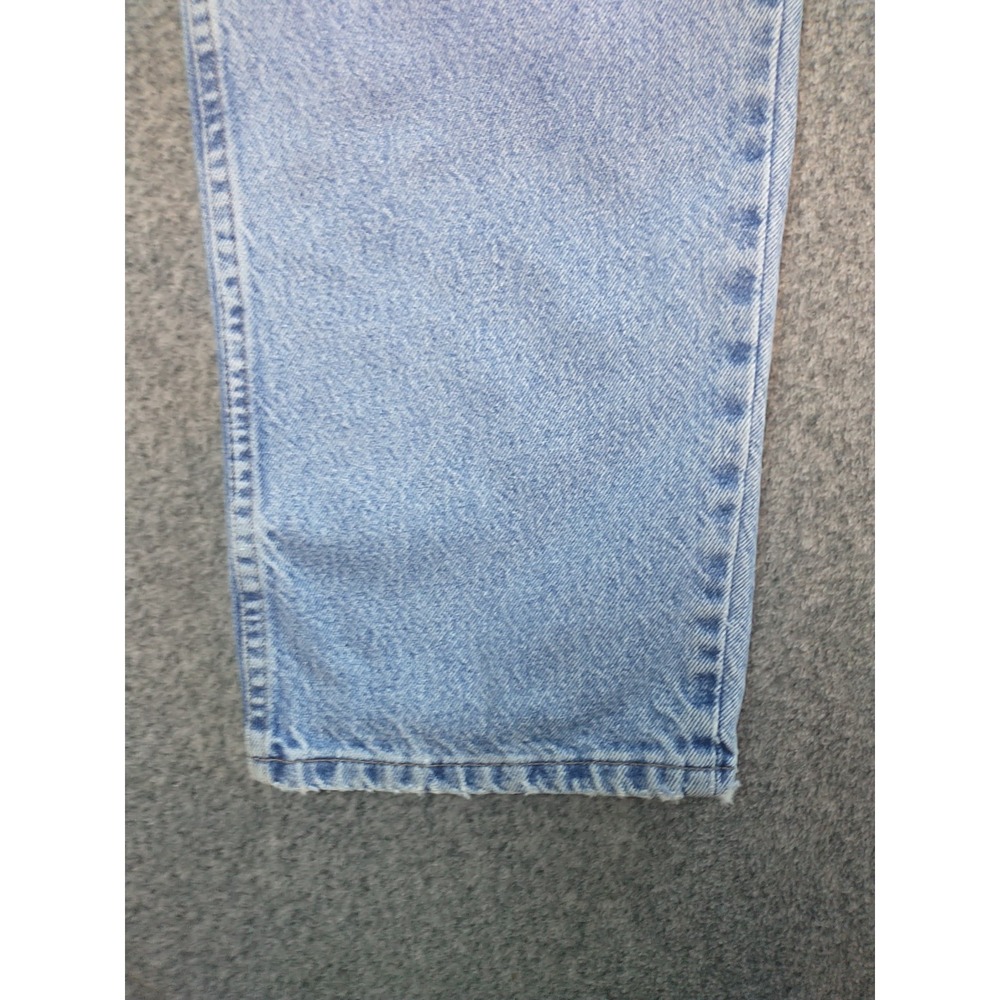 Wrangler Denim Blue Jeans Men's Size 42x31 Straight Leg Light Wash 96501DS Chore - Picture 8 of 16